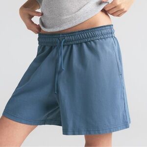 SKIMS WOMEN’s HEAVY JERSEY LONG SHORT HARBOR BLUE XL NWT